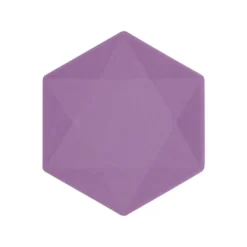 Vert Decor kuusikulmainen keskikokoinen lautanen, violetti 6 kpl/pkt
