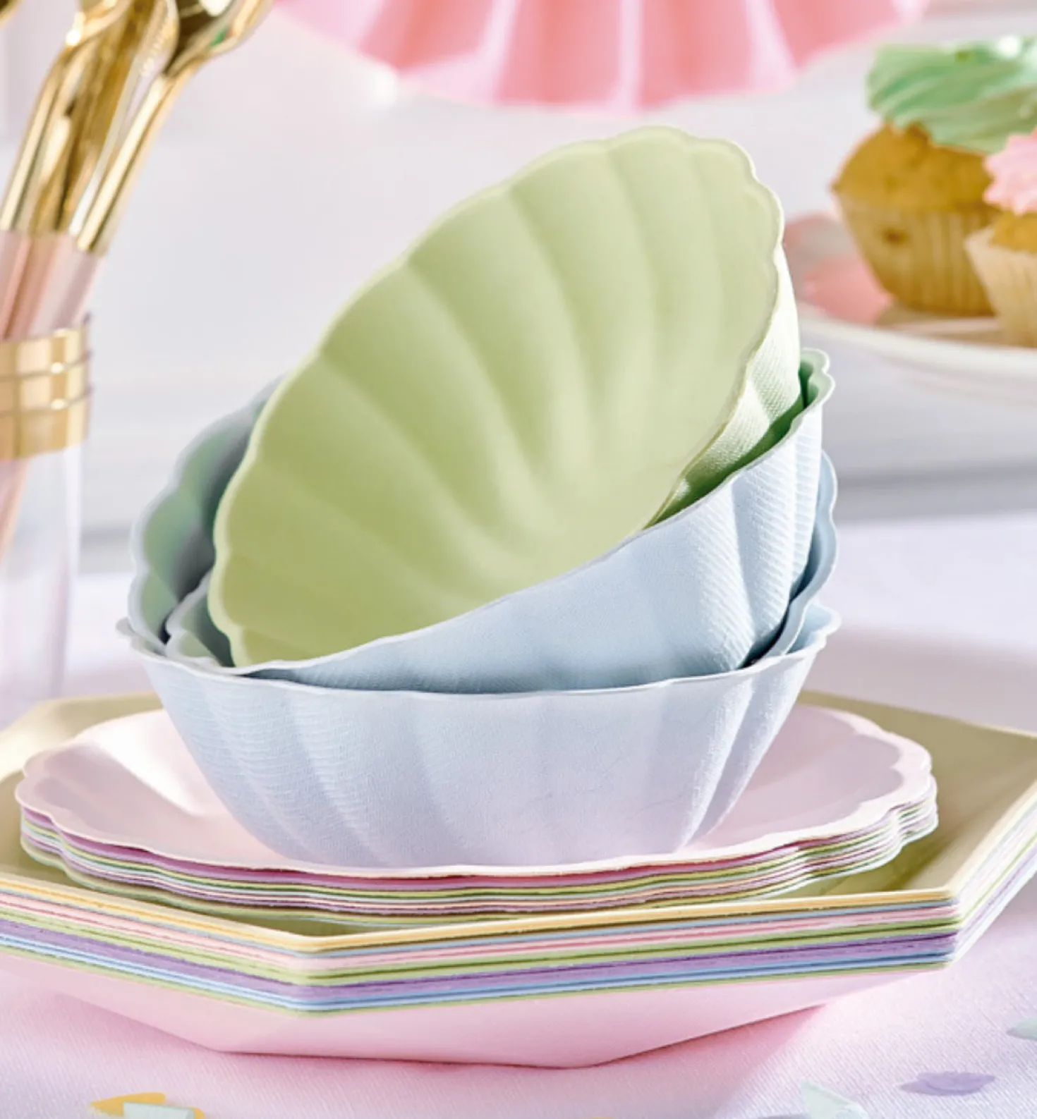 Vert Decor pyöreä kulho 15 cm vaaleansininen 6 kpl/pkt