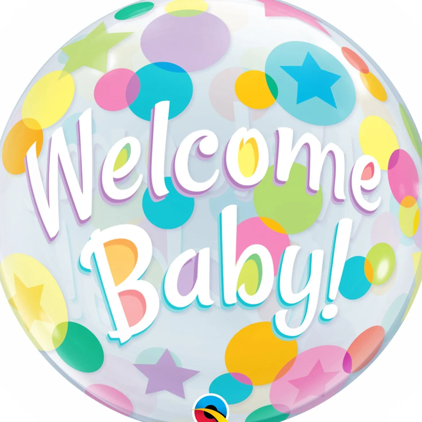 Welcome Baby värikkäät pallot läpikuultava kuplailmapallo